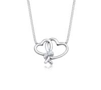 Elli DIAMONDS Halskette Damen Herz Liebe mit Diamant (0.045 ct.) in 925 Sterling Silber