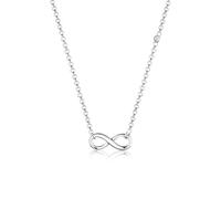 Elli PREMIUM Halskette Damen Infinity Anhänger Unendlichkeit Symbol Trend mit Diamant (0.02 ct.) in 925 Sterling Silber