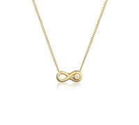 Elli DIAMONDS Halskette Damen Infinity Ewig mit Diamant (0.015 ct.) in 585 Gelbgold