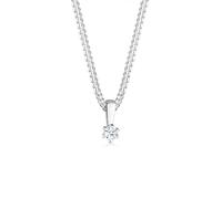 Elli DIAMONDS Halskette Damen Kreis Anhänger elegant mit Diamant (0.06 ct.) in 925 Sterling Silber