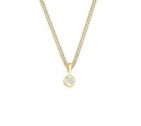 Elli DIAMONDS Halskette Damen Kreis Rund Diamant (0.03 ct.) in 925 Sterling Silber