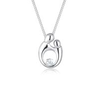 DIAMORE Halskette DIAMORE Halskette Mutter Kind Elegant Diamant (0.03 ct.) in 925 Sterling Silber