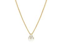 Elli DIAMONDS Halskette Damen Panzerkette Dreieck mit Diamant (0.045 ct) in 585 Gelbgold