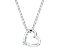 DIAMORE, Halskette Herz Liebe Diamant (0.015 Ct.) 925 Silber in silber, Schmuck für Damen Gr. 45 cm
