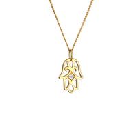 Elli Collierkettchen »Hand der Fatima Diamant (0.03 ct) 585 Gelbgold«