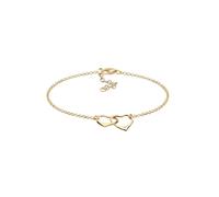 Armband Herz Anhänger Liebe Diamant (0.015 Ct.) 925 Silber DIAMORE Gold 4N123/50X001