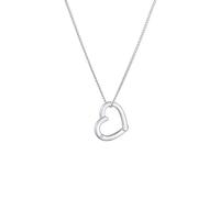 Elli DIAMONDS Halskette Damen Herz Anhänger Liebe Elegant mit Diamant (0.015 ct.) in 925 Sterling Silber