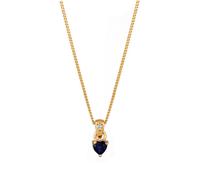 Elli DIAMONDS Herz Laborgezüchteter Saphir Diamant (0.004 ct) 925 Sterling Silber 45 Damen