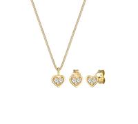 Elli DIAMONDS Herz Liebe Valentin Diamant (0.105ct) 585 Gelbgold golfarben Damen