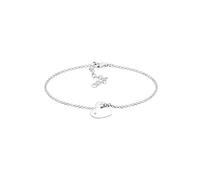 Armband ELLI DIAMONDS "Herz Love Diamant (0.015 ct) 925 Silber" Armbänder Gr. 19 cm, mit Diamanten, Silber 925 (Sterlingsilber), weiß (weiß, weiß) Damen (020002-0) weiß, weiß