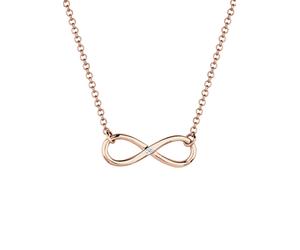 Elli DIAMONDS Infinity Pure Diamant (0.03 ct.) 925 Silber rosefarben Damen