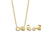Elli DIAMONDS Infinity Solitär Diamant (0.075 ct.) 585 Gelbgold golfarben Damen