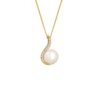 Elli DIAMONDS Klassisch Perle Diamant (0.055 ct.) 585 Gelbgold 45 Damen