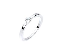 Elli DIAMONDS Klassischer Solitär Diamant 0.03 ct. 925 Silber 58 Damen