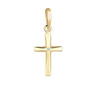 Elli DIAMONDS Kreuz Diamant (0.005 ct) Kommunion 585 Gelbgold OneSize Damen
