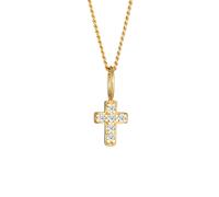 Elli DIAMONDS Kreuz Religion Diamanten (0.03 ct.) 585 Gelbgold 36 Damen