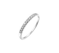 Elli Ringe - Ring Memoire Verlobung Diamant (0.15 ct.) 585 Weiß - Gr. 56 MM - in Weiß - für Damen