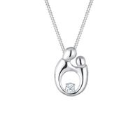DIAMORE Halskette DIAMORE Halskette Mutter Kind Elegant Diamant (0.03 ct.) in 925 Sterling Silber
