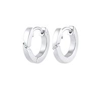 DIAMORE, Ohrringe Creolen Basic Diamant (0.03 Ct.) 925 Silber in weiß, Schmuck für Damen Gr. OneSize