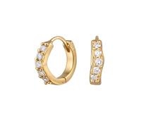 Elli DIAMONDS Creolen Lab Grown Diamanten (0.07 ct) 925 Silber goldfarben Damen