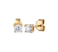 Elli DIAMONDS Ohrstecker Laborgezüchtetet Diamant Weiß Brillantschliff (0.068 ct) 585 Gelbgold OneSize Damen