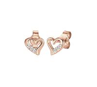 Ohrringe Herz Liebe Diamant (0.03 Ct.) 925 Silber DIAMORE Rosegold 4O268/40X001