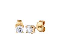 DIAMONDS Ohrstecker 585 Gelbgold Damen Ohrringe für Frauen Diamanten 0,068ct, Mädchen Mama, Höhe 4mm, Breite 4mm