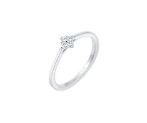 Elli DIAMONDS Pierścień Verlobung Klassisch Diamant 0.06 ct. 925 Silber 56 mm Damen