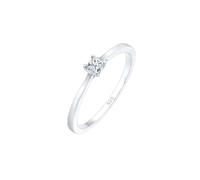 Elli DIAMONDS Princess Cut Verlobung Diamant 0.1 ct. 925 Silber 52 Damen