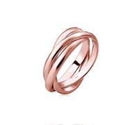 Elli DIAMONDS Ring Damen Bandring mit Diamant (0.045 ct) in 925 Sterling Silber