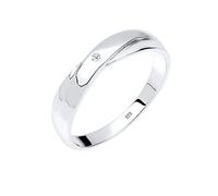 Elli DIAMONDS Ring Damen Elegant Verlobung mit Diamant (0.02 ct.) aus 925 Sterling Silber