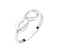 Elli DIAMONDS Ring Damen Infinity Unendlich Diamant (0.03 ct.) in 925 Sterling Silber