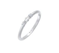 Elli DIAMONDS Verlobungsring Diamant (0.03 ct.) Rechteck 925 Silber 52 Damen
