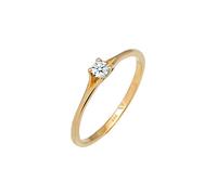 Elli DIAMONDS Ring Damen Verlobung Vintage mit Diamant (0.06 ct.) in 585 Gelbgold