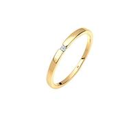 Elli DIAMONDS Ring Damen Verlobungsring Klassiker mit Diamant (0.015 ct.) in 925 Sterling Silber