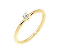 Elli DIAMONDS Ring Damen Verlobungsring mit Diamant (0.03 ct.) in 375 Gelbgold