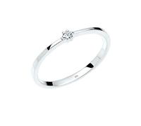 Elli DIAMONDS Ring Damen Verlobungsring mit Diamant in 925 Sterling Silber (0.015 ct.)