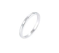 Elli DIAMONDS Ring Women Band Ring with Diamond (0.045 ct) in 925 Sterling Silver
