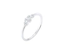 DIAMORE Ring Verlobung Diamant (0.105 ct) Pavé 925 Silber 58 mm Silber