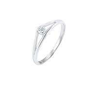 Ring Verlobungsring Geo Diamant (0.03 Ct.) 925 Silber DIAMORE Silber 58 (Artikelnummer: 4N231/90X58)