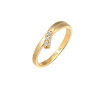 Elli DIAMONDS Ring Women Engagement with Diamond (0.04 ct.) in 585 Yellow Gold