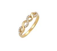 Elli DIAMONDS Ring Women Infinity Love with Diamond (0.09 ct.) in 585 Yellow Gold