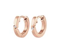 Diamore Paar Creolen »Creolen Basic Diamant (0.04 ct) 925 Silber«, roségoldfarben