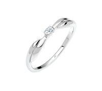 Elli DIAMONDS Schleife Verlobung Diamant 0.03 ct. 925 Silber 52 Damen