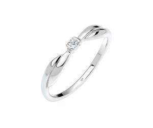 Elli DIAMONDS Schleife Verlobung Diamant 0.03 ct. 925 Silber 56 Damen