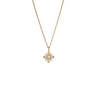 Elli DIAMONDS Schneeflocke Laborgezüchtete Diamanten Weiß (0.015 ct) 925 Sterling Silber goldfarben Damen