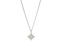 Elli DIAMONDS Schneeflocke Laborgezüchtete Diamanten Weiß (0.015 ct) 925 Sterling Silber silberfarben Damen