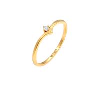 Elli DIAMONDS Solitär Diamant (0.03 ct.) V-Form 925 Silber 54 Damen