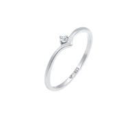 Elli DIAMONDS Solitär Diamant (0.03 ct.) V-Form 925 Silber 58 Damen