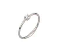 Elli DIAMONDS Solitär Diamant Weiß Brillantschliff (0.06 ct) 925 Sterling Silber 54 Damen